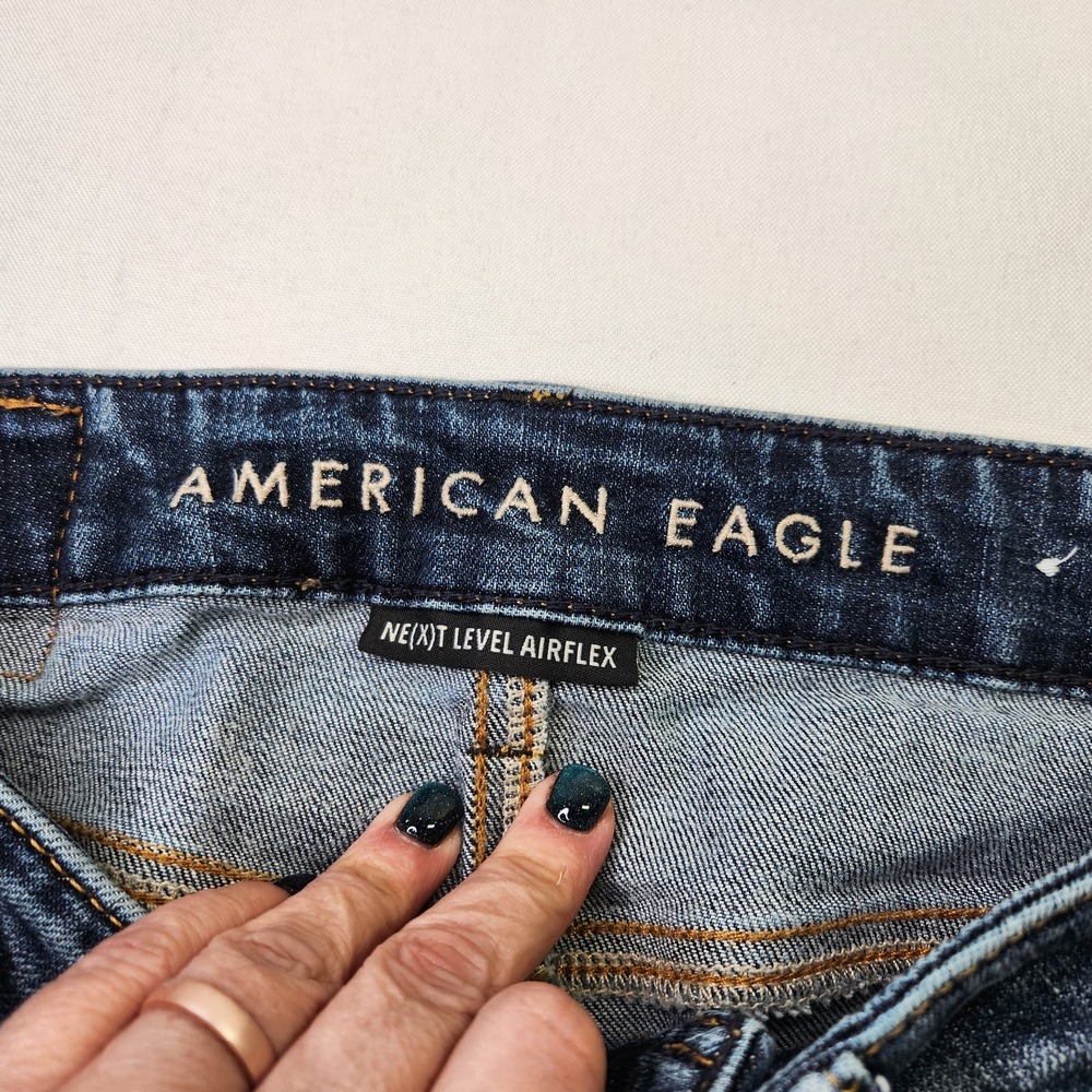 American Eagle Distressed Skinny Jeans, Size 28x28 - Picture 6 of 11